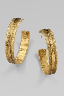 Aurelie Bidermann Golden Threads Hoop Earrings - Lyst