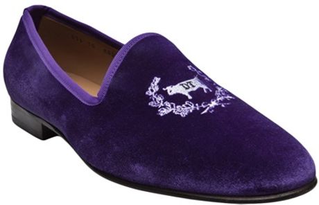 Del Toro Shoes Velvet Slipper in Purple for Men - Lyst