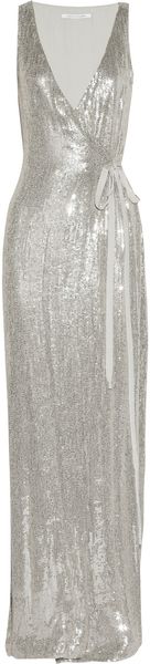 Diane Von Furstenberg Yazhi Sequined Silk Chiffon Gown - Lyst