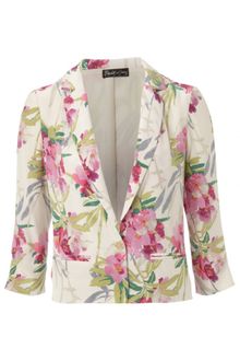 Elizabeth And James Elizabeth James Floral Bruce Jacket Ecruhyper Pink - Lyst
