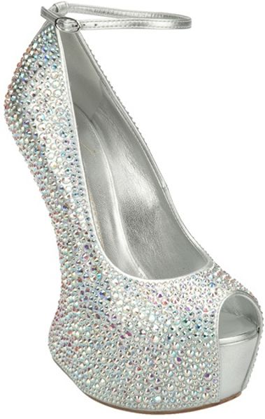Giuseppe Zanotti Sculptural Platform in Silver - Lyst