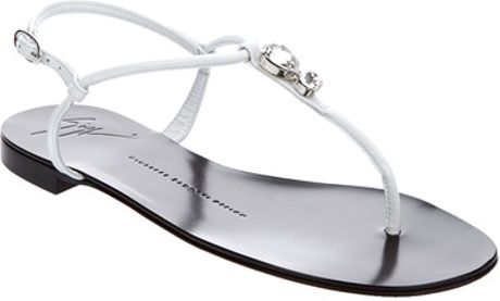 Giuseppe Zanotti Thong Sandal in White - Lyst