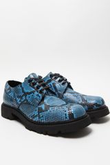 Jil Sander Mens Snake Skin Print Derby Shoe
