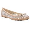 Jimmy Choo Crystal Ballet Pump in Beige (brown) - Lyst