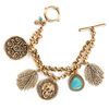 Lucky Brand Coin Charm Bracelet in Gold - Lyst
