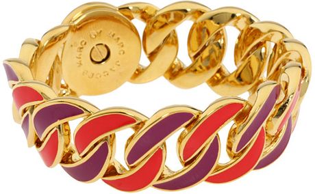 Marc By Marc Jacobs Stripey Enamel Katie Bracelet in Gold (s) - Lyst