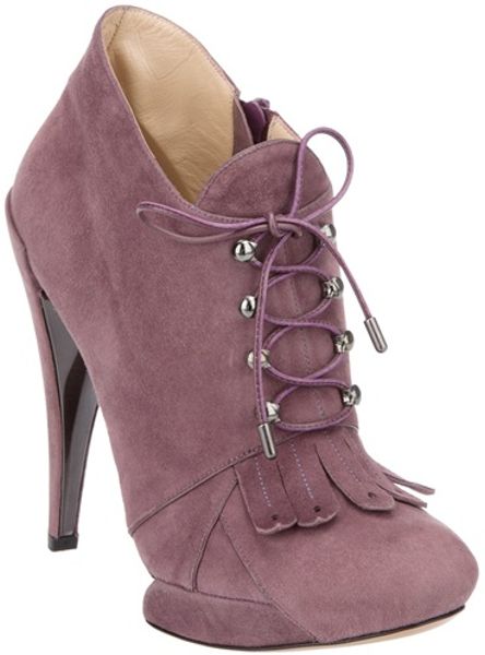 Nicholas Kirkwood Fringed Ankle Boot in Purple - Lyst