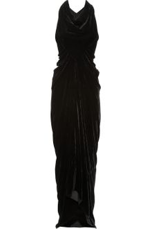 Rick Owens Draped Velvet Gown - Lyst