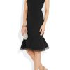 Roland Mouret Jos Flared Stretchcrepe Dress in Black - Lyst