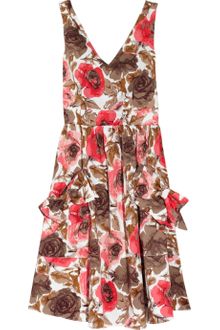 Sara Berman Bow Floralprint Cotton Dress - Lyst