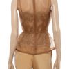 Stella Mccartney Yenisea Lace and Crepe Peplum Top in Brown - Lyst