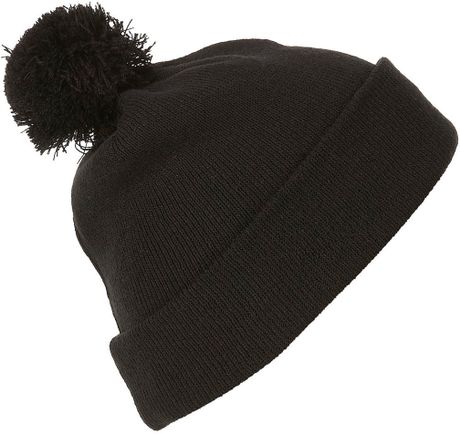 Lyst hat  Topman for in  Black Bobble  Hat Beanie Black topman Men beanie