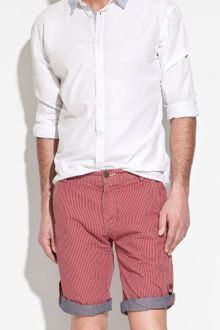 Zara Bermudas with Chambray Hem - Lyst