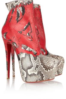 Christian Louboutin 20th Anniversary Daf 160 Python Boots - Lyst