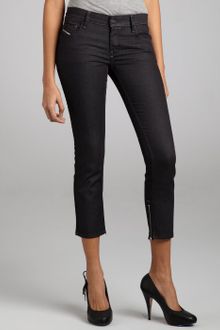 Diesel Black Stretch Denim Zivy Zip Skinny Jeans - Lyst