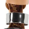 Sam Edelman Womens Yelena Anklestrap Sandal in Beige (gunmetal/natural) - Lyst