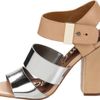 Sam Edelman Womens Yelena Anklestrap Sandal in Beige (gunmetal/natural) - Lyst