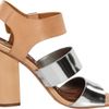 Sam Edelman Womens Yelena Anklestrap Sandal in Beige (gunmetal/natural) - Lyst