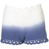 Topshop Knitted Crochet Dip Dye Shorts in Blue (white) - Lyst