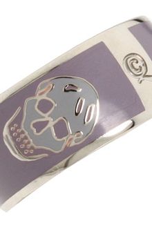 Alexander McQueen Medium Enamel Skull Ring - Lyst