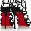 Christian Louboutin 20th Anniversary Neuron 120 Suede Cage Sandals in Black - Lyst