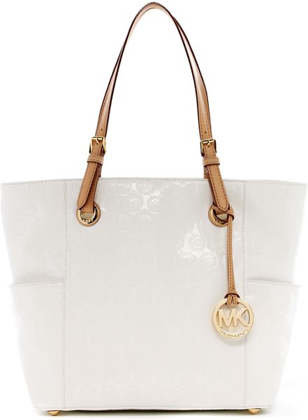 michael kors white monogram bag