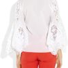 Oscar De La Renta Battenberg Lace and Cottonvoile Blouse in White - Lyst