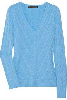 Ralph Lauren Black Label Cableknit Cashmere Sweater - Lyst