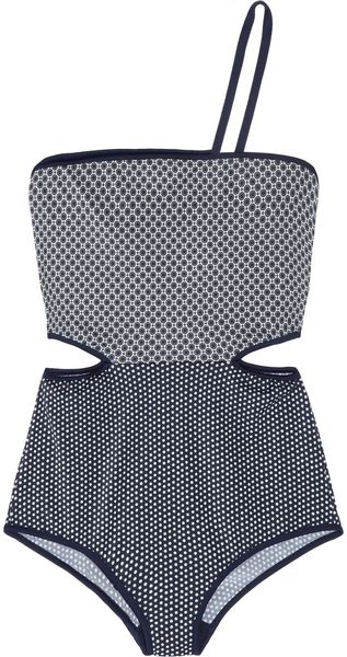 Stella McCartney Printed Cut Out Swimsuit - Lyst