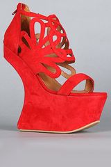 Jeffrey Campbell The Corleone Shoe in Dark Red Suede
