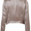 Topshop Metallic Drape Biker Jacket in Gold (bronze) - Lyst