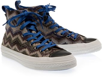 Missoni Woven Converse High Top - Lyst