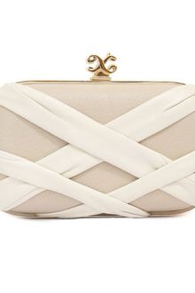 Alexandra De Curtis Rita Box Clutch Beige and Cream - Lyst