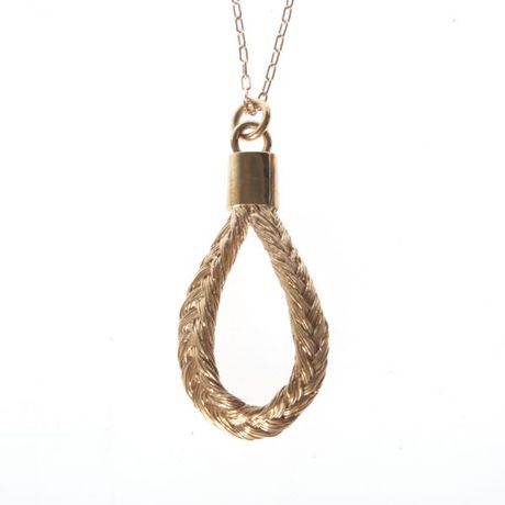 Ayako Kanari Magnitude Plait Fishbone Pendant Auburn in Gold (rose) - Lyst