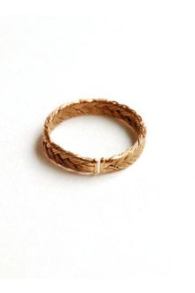 Ayako Kanari Magnitude Plait Fishbone Ring Auburn - Lyst
