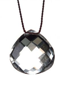Bijouxbar By Vivien Frank Solitaire Crystal Quartz Necklace On Silk Cord - Lyst