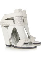 Camilla Skovgaard Leather and Lizardeffect Sandals