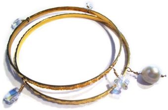 Chic Jewel Couture Pearl Stackable Bangle - Lyst