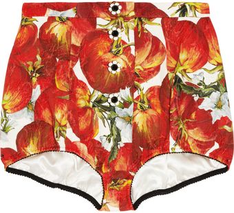  Highwaisted Cotton Blend Brocade Shorts 