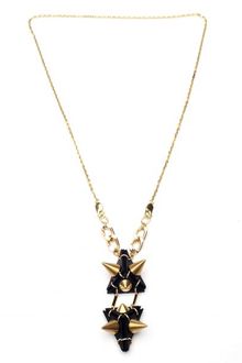 Eaburns The Studded Stegosaurus Pendant Necklace Black - Lyst