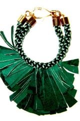 Elvira Sazesh Emerald Green Suede Bracelet