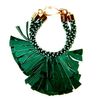 Elvira Sazesh Emerald Green Suede Bracelet in Green (emerald) - Lyst