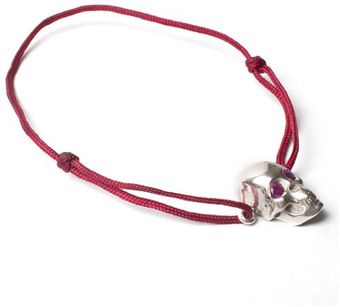 Leivankash Skull Ruby Bracelet Silver - Lyst