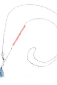 Lennebelle Tassel Necklace with Pink Coral Beads - Lyst
