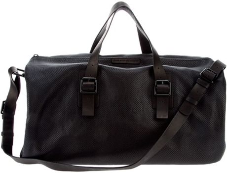 duffle bag leather black