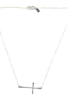 Peggy Li Sideways Cross Necklace - Lyst