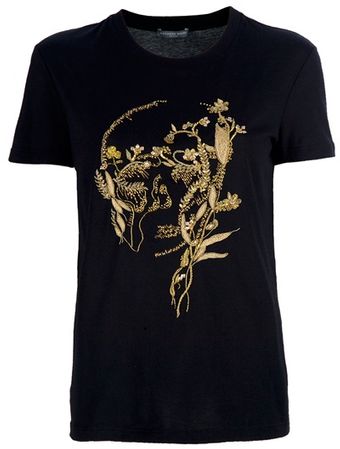 Alexander McQueen Embroidered T-shirt - Lyst