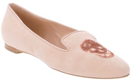 Alexander Mcqueen Skull Sequin Slipper Shoe in Pink - Lyst