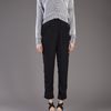 Alexander Wang Bicolor Shrug Sweater in Gray (black) - Lyst