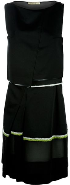 Balenciaga Paneled Dress in Black - Lyst